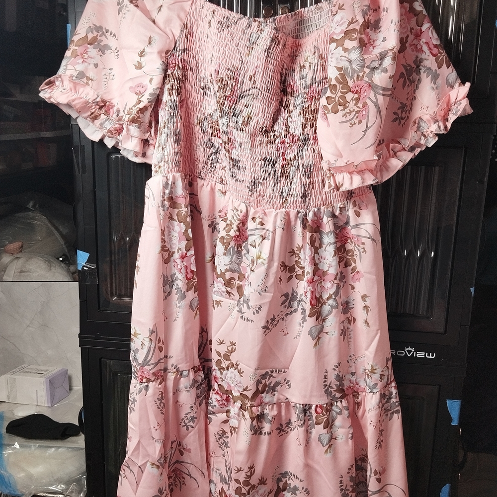 Floral Pink Mini Dress